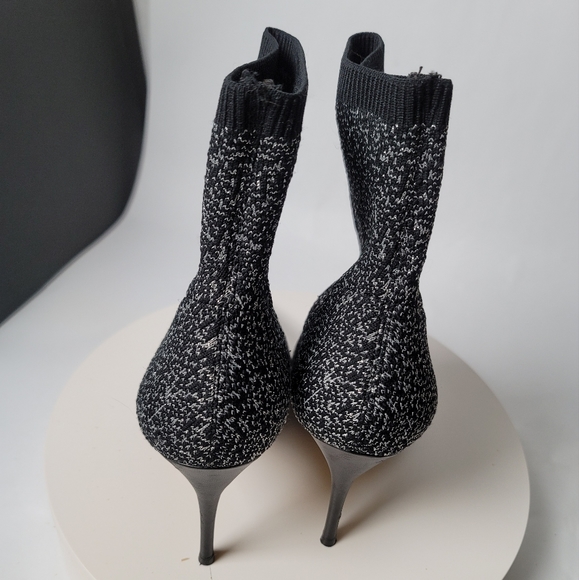 Something Navy metallic heeled sock bootie - Picture 7 of 7